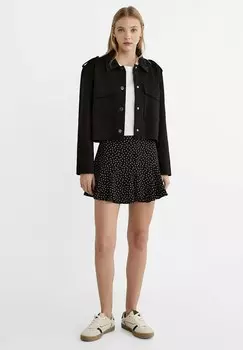 Юбка А-силуэта Stradivarius, черный