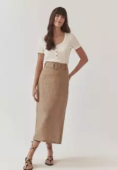 Юбка А-силуэта TNILI TATUUM, бежевый