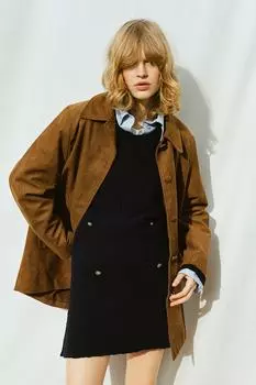 Юбка А-силуэта трикотажная с жемчужным узором H&M, синий