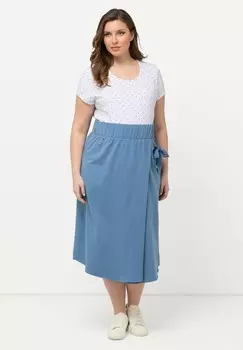 Юбка А-силуэта Ulla Popken, сине-серый