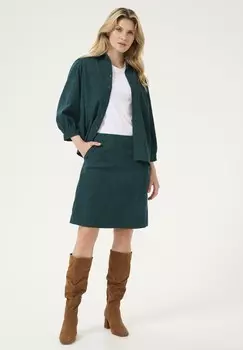 Юбка А-силуэта VERA Kaffe, темно-зеленый
