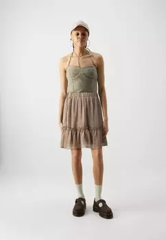 Юбка А-силуэта VINORA SHORT SKIRT VILA, коричневый