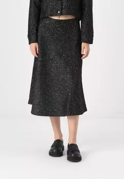 Юбка А-силуэта VIPLAX TAILORED SKIRT VILA, черный