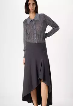 Юбка А-силуэта VMINA ANCLE SKIRT Vero Moda, крапчатый темно-серый