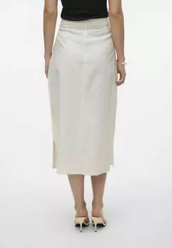 Юбка А-силуэта VMLUNA MIDI Vero Moda, бежевый