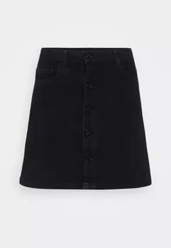 Юбка А-силуэта VMMEDUSA SHORT SKATER SKIRT Vero Moda Petite, черный деним