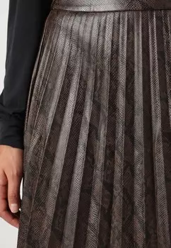 Юбка А-силуэта VMNITA PLISSE SNAKE SKIRT Vero Moda, темно-коричневый