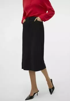 Юбка А-силуэта VMVILJA HOHE TAILLE Vero Moda, черный