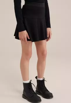 Юбка А-силуэта WE Fashion, черный