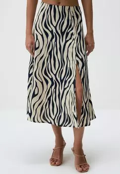 Юбка А-силуэта ZEBRA PRINT MIDI Jimmy Key, темно-синий