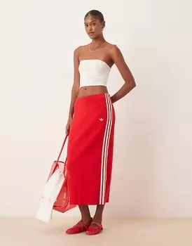 Юбка Adidas Originals Adicolor с тремя полосками в лучшем алом цвете