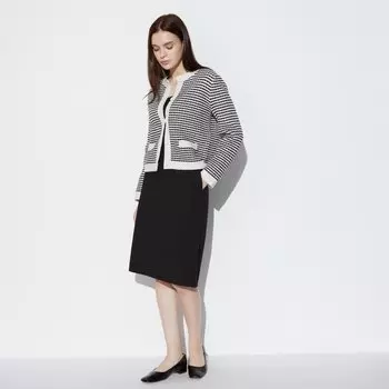 Юбка эластичная Uniqlo, черный