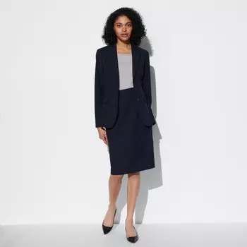 Юбка эластичная Uniqlo, темно-синий