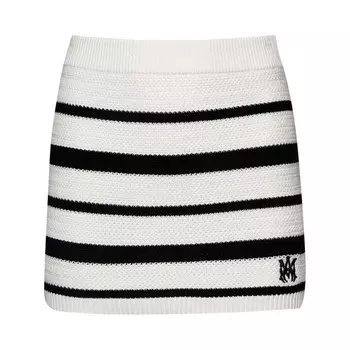 Юбка Amiri MA Striped Mini Skirt Black/Alabaster, черный