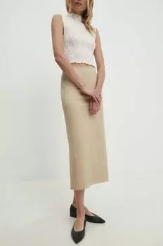 Юбка Answear Lab, бежевый