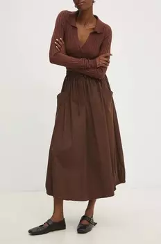 Юбка Answear Lab, коричневый