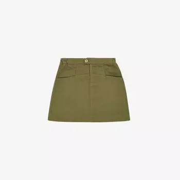 Юбка Apera А-силуэта из хлопкового твила 3-16 лет Caramel, цвет moss