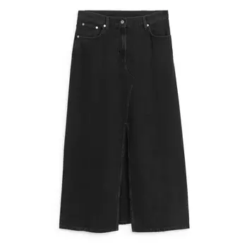 Юбка Arket Maxi Denim, черный
