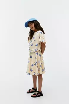 Юбка Arket, желтый/голубой