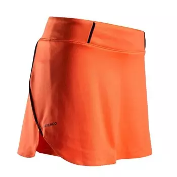 Юбка Artengo, цвет fluoreszierendes korallenorange/rauchschwarz