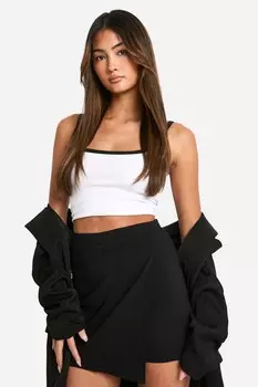 Юбка асимметричная Boohoo, черный