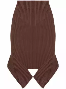 Юбка асимметричного кроя ANDREDAMO, коричневый