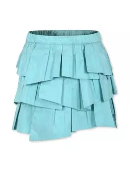 Юбка асимметричного кроя с эластичным поясом Douuod Kids, зеленый