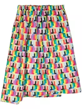 Юбка асимметричного кроя с геометричным принтом Comme Des Garons, розовый