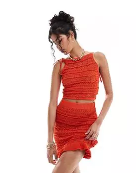 Юбка Asos Design Knitted, красный