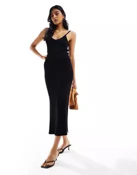 Юбка Asos Design Knitted Midi Co-ord, черный
