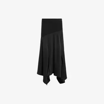 Юбка атласная Allsaints Pia, черный