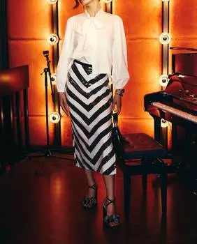 Юбка Augusta с шевронными пайетками LOVE THE LABEL, цвет chevron sequins