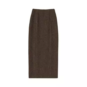 Юбка Auralee Lama Shetland Wool Tweed Skirt Brown Tweed, коричневый