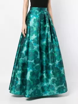 Юбка Ava с акварельным принтом Sachin & Babi, зеленый