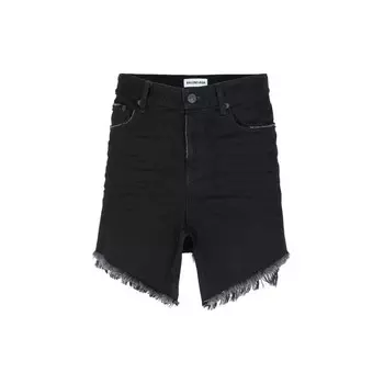 Юбка Balenciaga Frayed Edge Mini Denim, черный