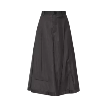 Юбка Balenciaga Striped Virgin Wool 'Grey/Red', серый