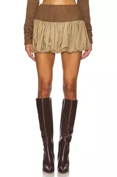 Юбка-Баллон песочного цвета Zemeta, коричневый