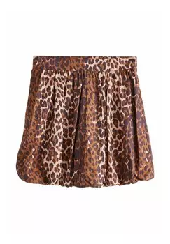 Юбка-баллон REGULAR FIT-BUBBLE HEM Next, коричневый