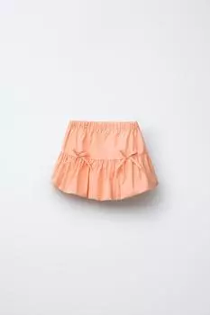 Юбка-баллон с бантиками ZARA, цвет Tangerine
