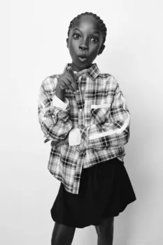 Юбка-баллон с двойным поясом ZARA, черный