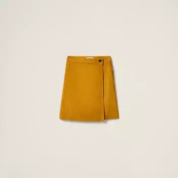 Юбка-Бандаж из замши Miu Miu, оранжевый
