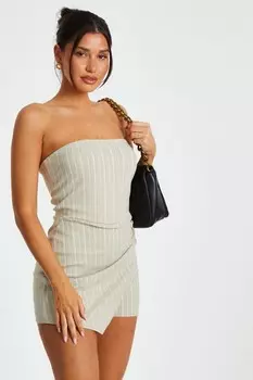 Юбка-бандо в полоску из камня QUIZ Clothing