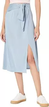 Юбка BCBGMAXAZRIA Knit Wrap Skirt, цвет Shadow Blue