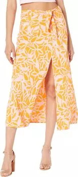 Юбка Beach To City Midi Sanctuary, цвет Tangerine Stencil