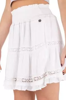 Юбка - Белый - Мини SUPERDRY, белый