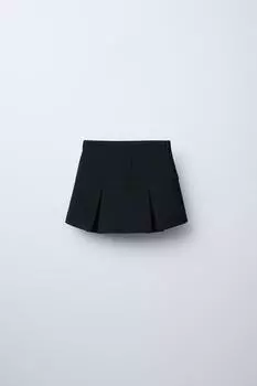 Юбка-бермуды в полоску ZARA, темно-синий