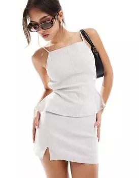 Юбка Bershka Bengaline, песочный