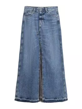 Юбка Bershka, синий джинсовый