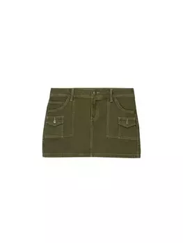 Юбка Bershka, темно-зеленый