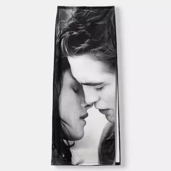 Юбка Bershka Twilight Midi Velvet, черный